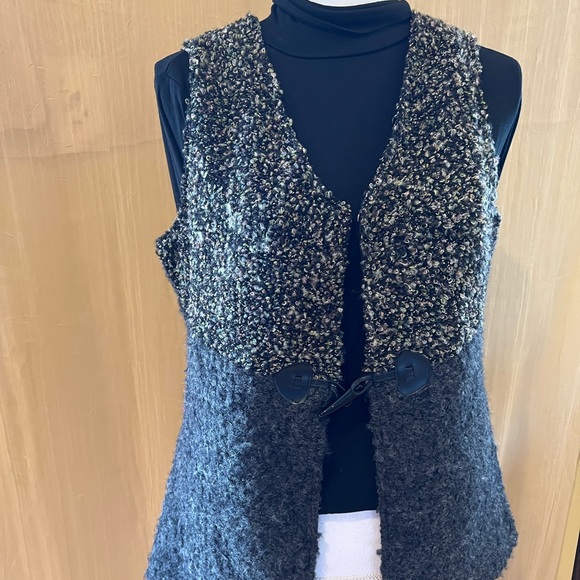 * Dressy Comfortable Vest Multicolor Wool Blend Womens Size Large - Picture 8 of 11